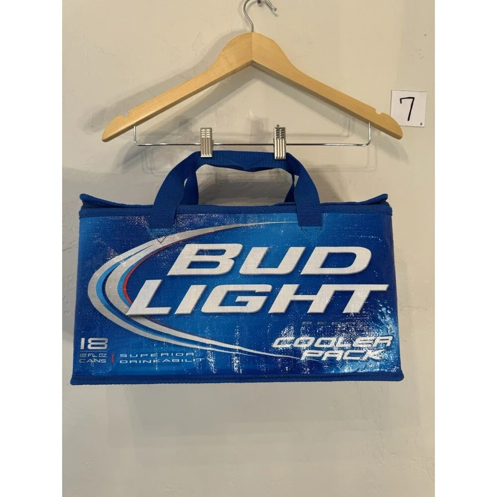VTG Bud Light 18 Can Carry Cooler Pack Tote Insulated Lined Bag